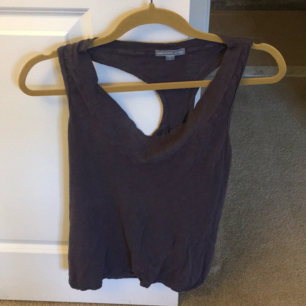 James Perse Gray Razorback Tank